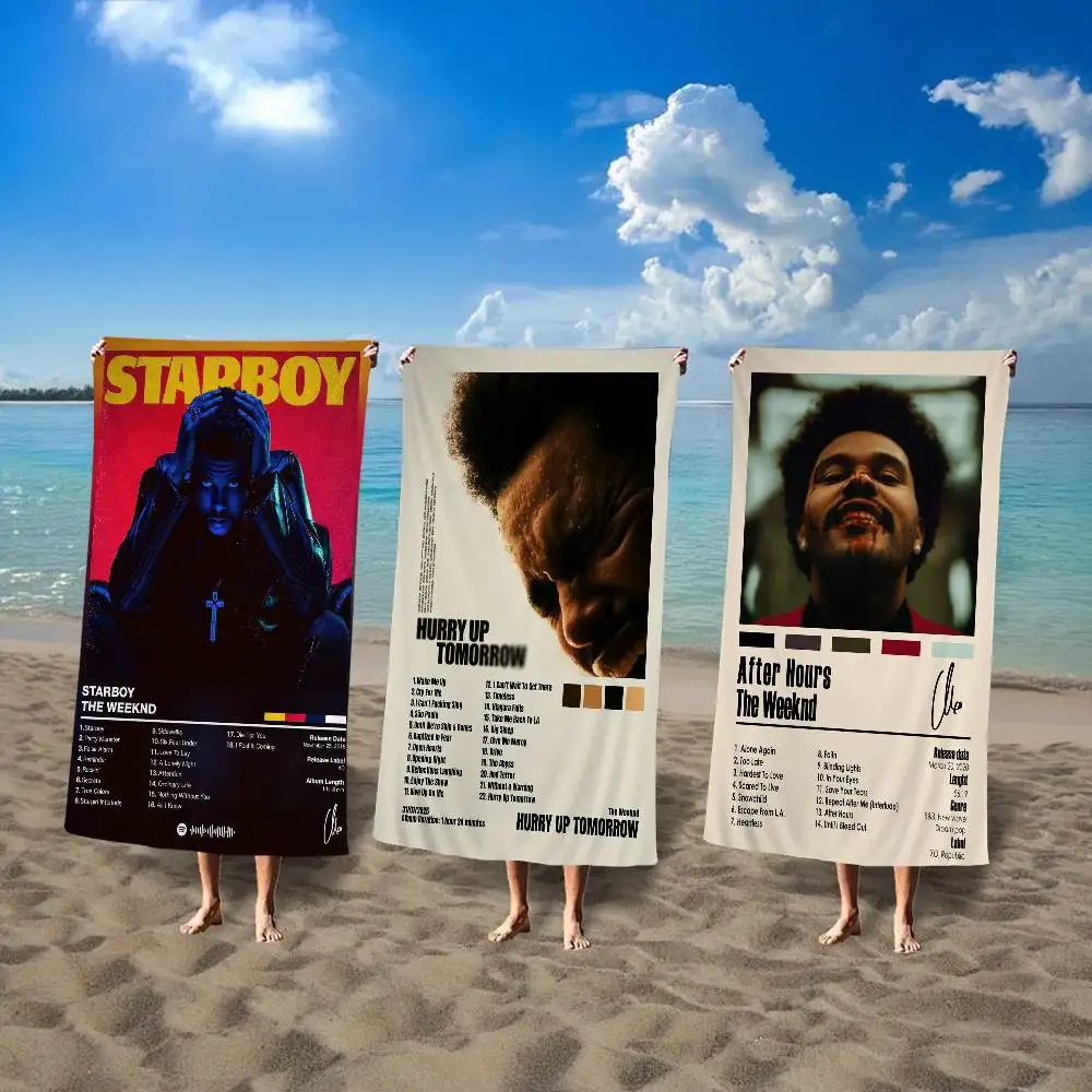Music Album Star The Weeknd Hip Hop Bath Towel Soft Water Absorbing Breathable For Kids Decorative Cartoon Beach Towel