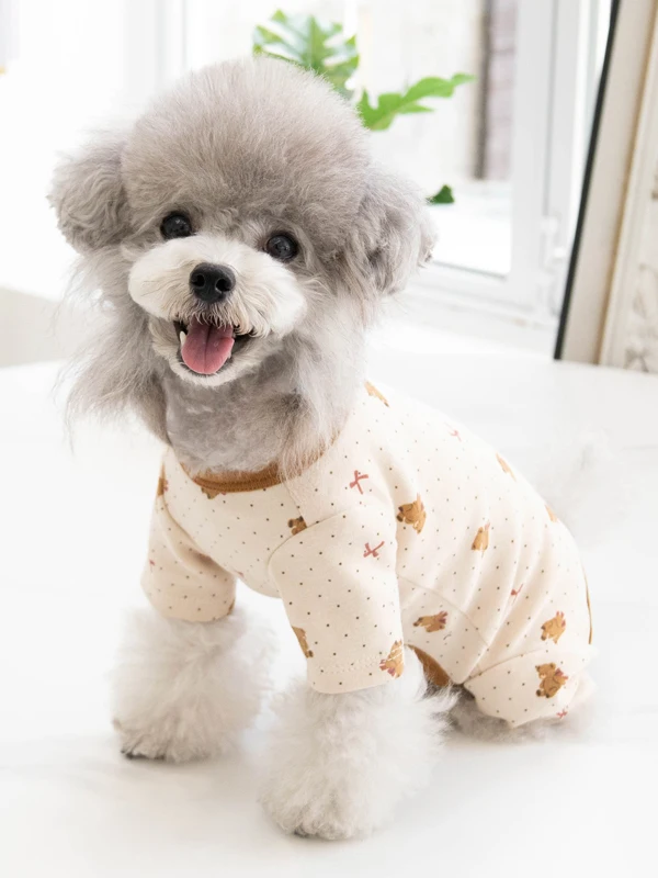 

Pure Cotton Four-Legged Pet Clothes for Dogs And s Spay Neuter Suit Teddy Bichon Dog Pet Clothes Base Layer Autumn Spring