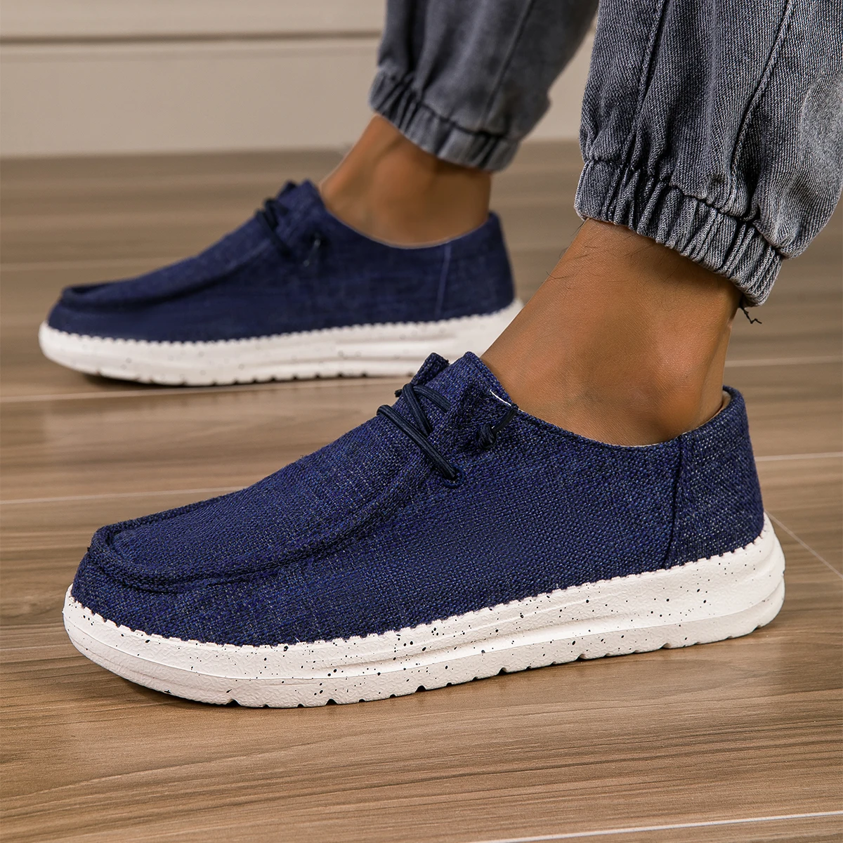 المتأنق أحذية الرجال حذاء قماش الصيف حذاء بدون كعب الرجال الأخفاف تنفس مريحة زائد حجم كبير 48 49 50