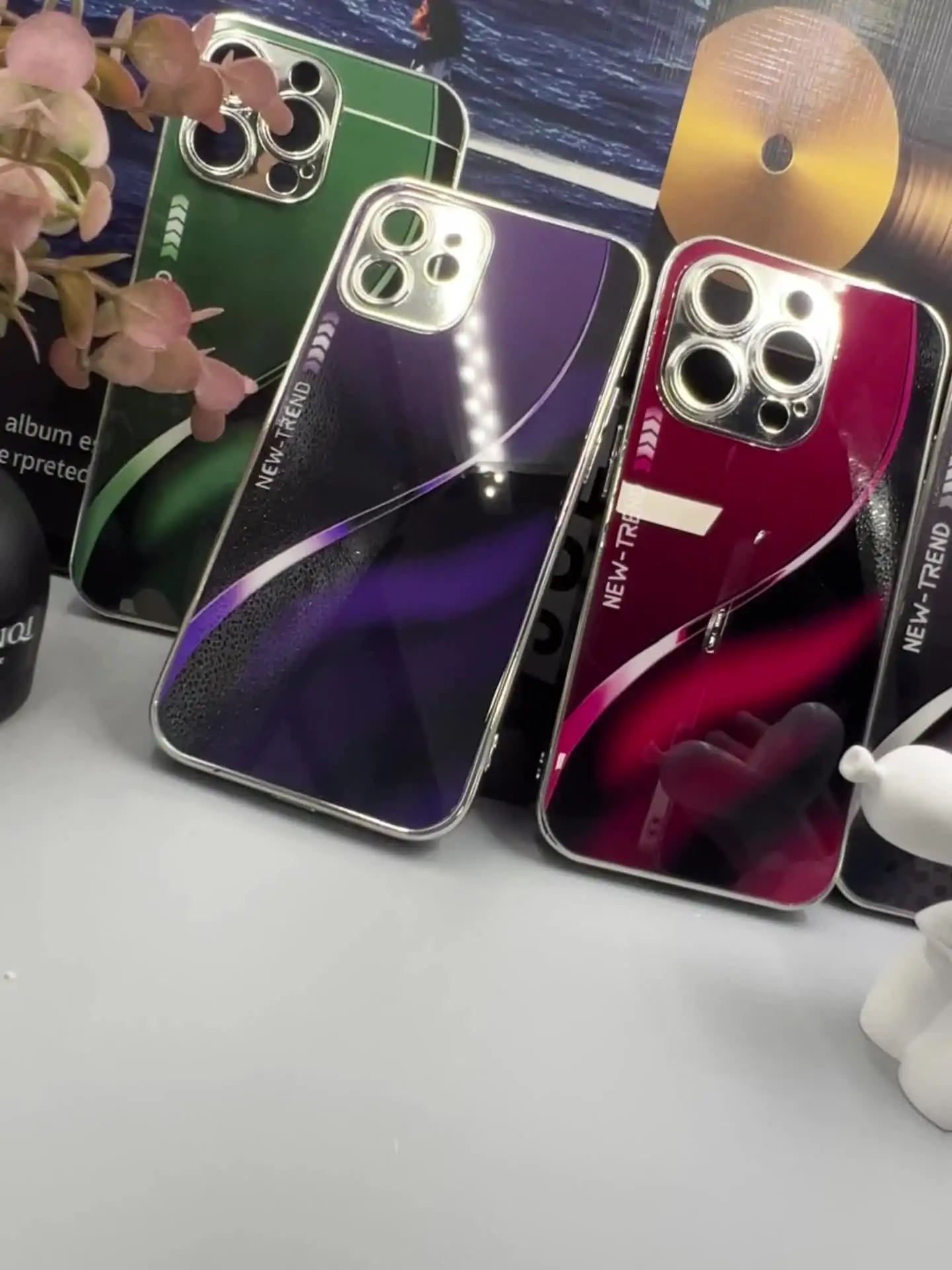 Luksusowe, nowe, galwanizowane szklane etui na telefon dla profesjonalistów, pasujące do iPhone 17/16/15/14/13/12/11, itp. — zdjęcie produktu 6