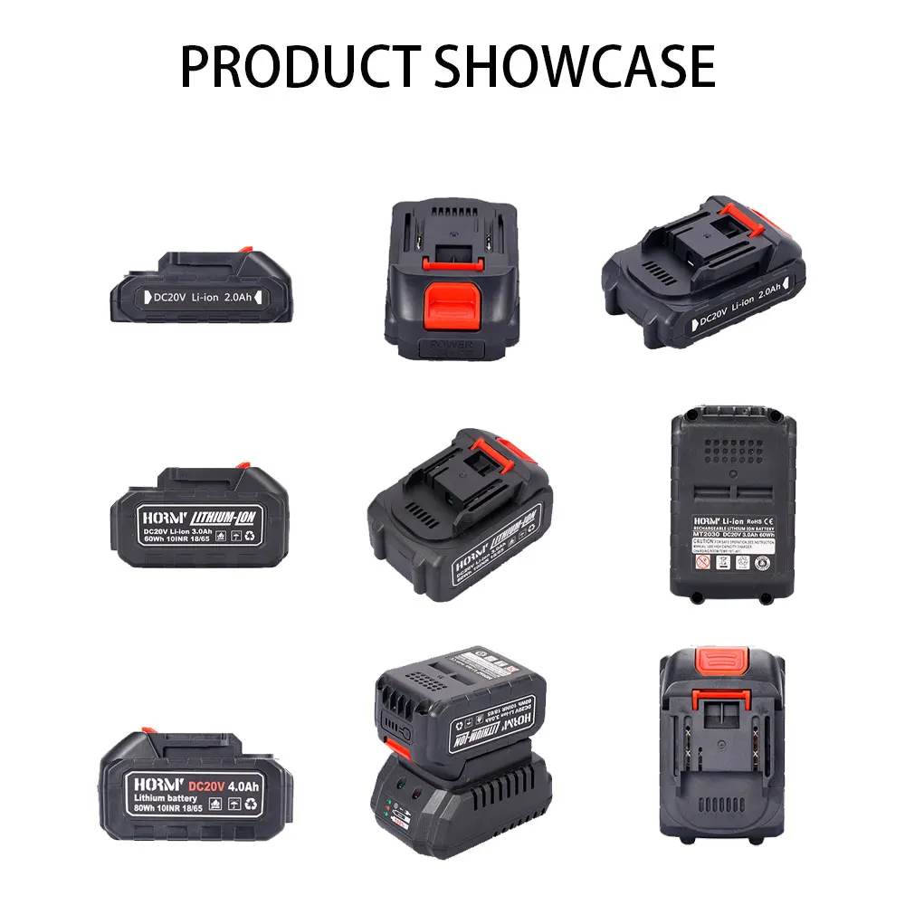 Rechargeable Lithium Battery Series 18V/21V Charger For Cordless Drill/Saw/Screwdriver/Wrench/Angle Grinder Brushless Power Tool