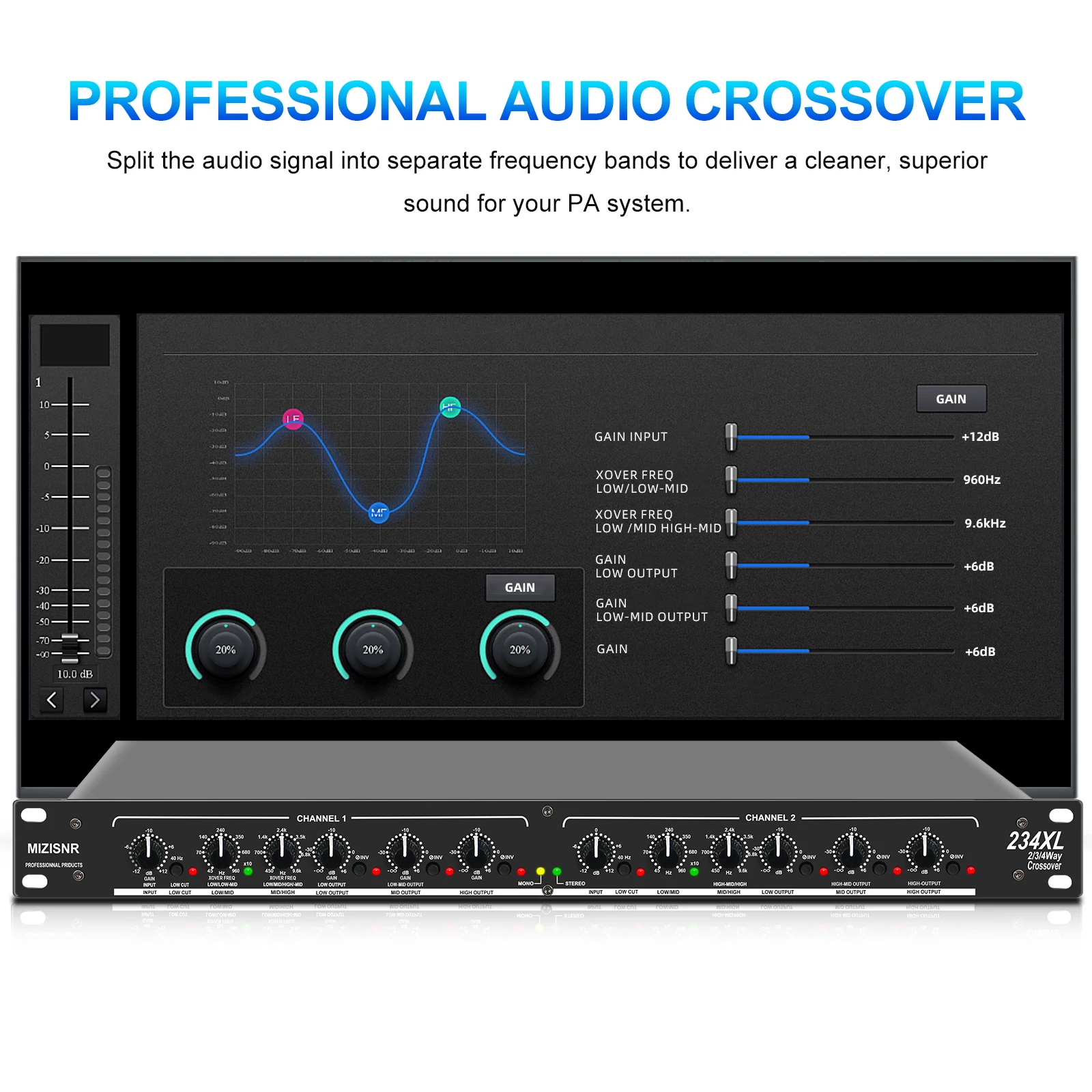 

Fuluode Electronic Equalizer Model 234XL High-Quality Audio Equipment for Studio And Live Performances