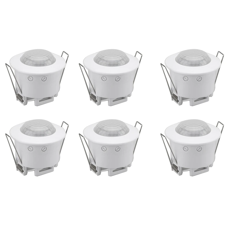 Promotion! 6X Ceiling Recessed PIR Motion Sensor Infrared Adjustable Detector For Corridor Warehouse Stairs Porch Lamp Switch