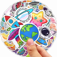 50-300pcs Space Planet Astronaut Stickers Cartoon Cute Decals Stationery Guitar Phone Bicycle Laptop Luggage Car Graffiti