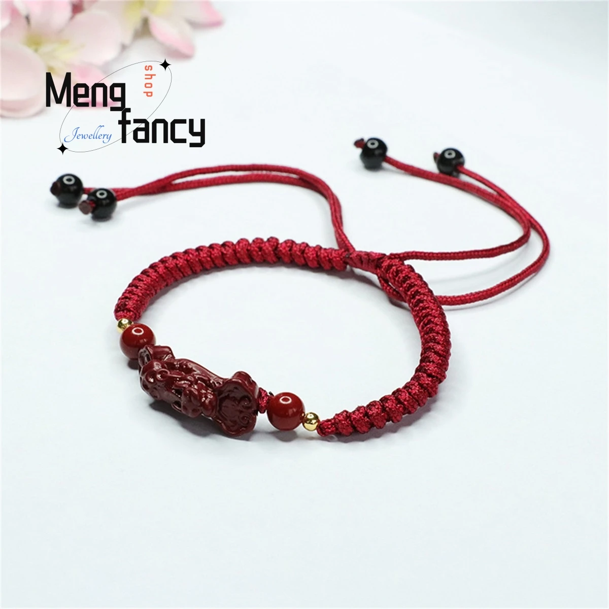 Cinnabar Purple Gold High Content Ruyi Pixiu Woven Bracelet Versatile Simple Personalized Men Women Charm Fashion Couple Jewelry