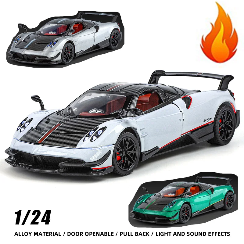 

1:24 Huayra high precision alloy model pull-back vehicle supercar boy collection value recommend birthday gift