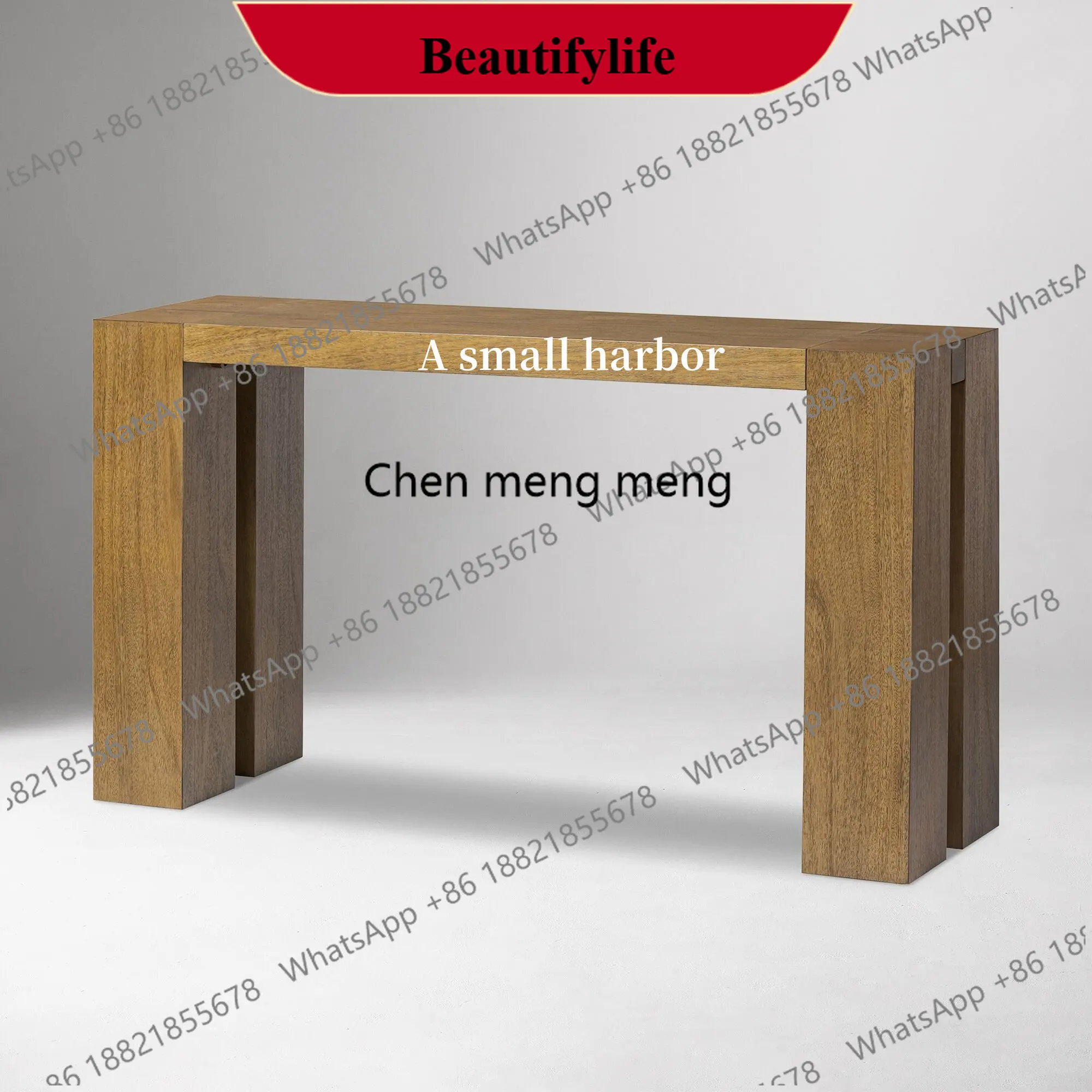 B178 Second-hand entrance table, wabi-sabi style, retro solid wood view, Taipei European entrance cabinet