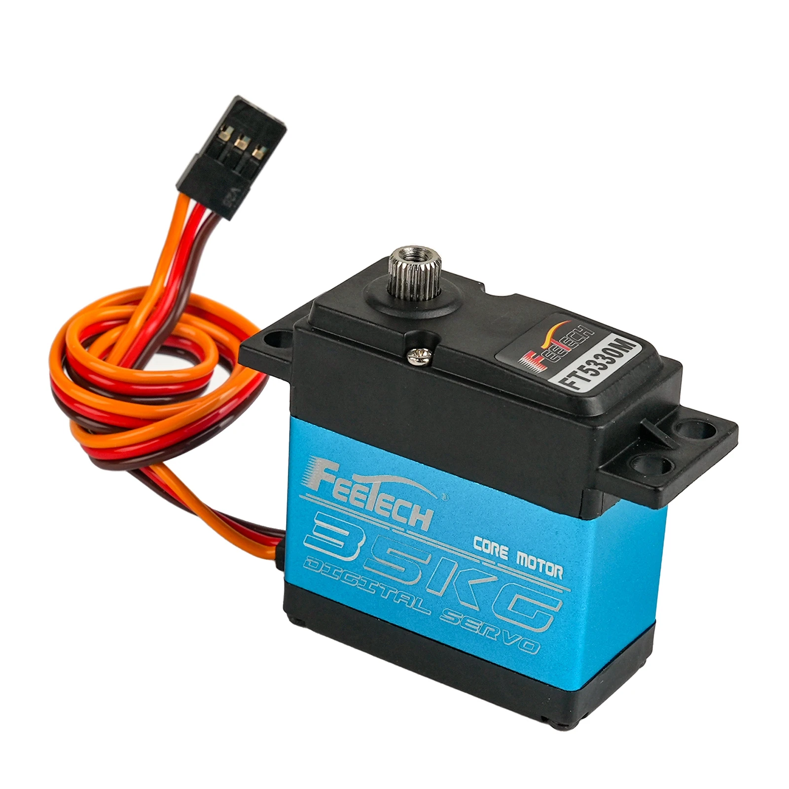 FT5330M Servo numérique 35kg 180 °   Engrenage métallique étanche, couple élevé pour avion RC, hélicoptère, Robot, camion, bras 25T