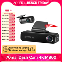 70mai 4K Dash Cam M800: Pocket-sized powerhouse with Dual HDR & built-in 128GB eMMC storage. Features GPS, ADAS & 24/7 parking surveillance.