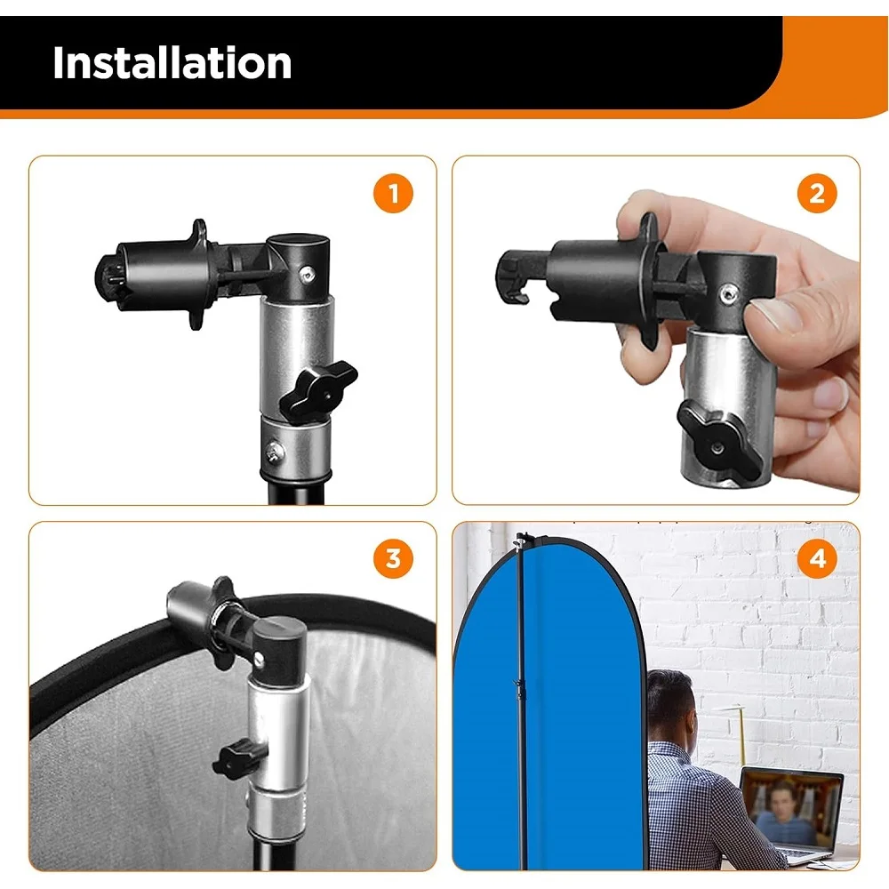 عاكس حامل خلفية المشبك، قوي سبائك الألومنيوم التصوير عاكس القرص عقد تحديد المواقع المشبك محول تركيب