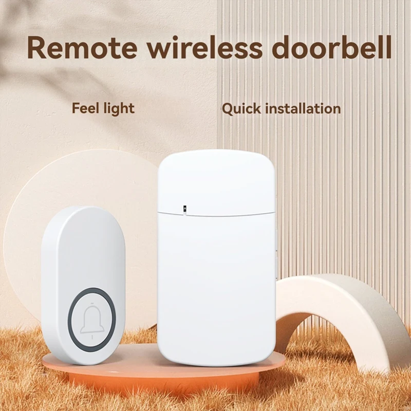 Campainha sem fio IP44 para ambientes externos, 38 toques, melodias, alcance de 200M, campainha para porta de casa de boas-vindas, plugue americano