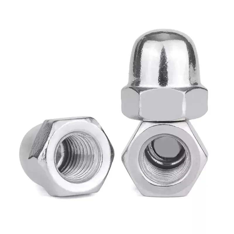 UNC 6#-32 8#-32 10#-24 1/4-20 5/16-18 3/8-16 1/2-13 304 Stainless Steel Hex Cap Nut Domed Nuts For Decrotive