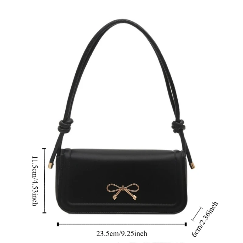 Универсальная однотонная сумка через плечо с бантом из искусственной кожи, корейская сумка подмышки, квадратная сумка через плечо с милым бантом, сумки