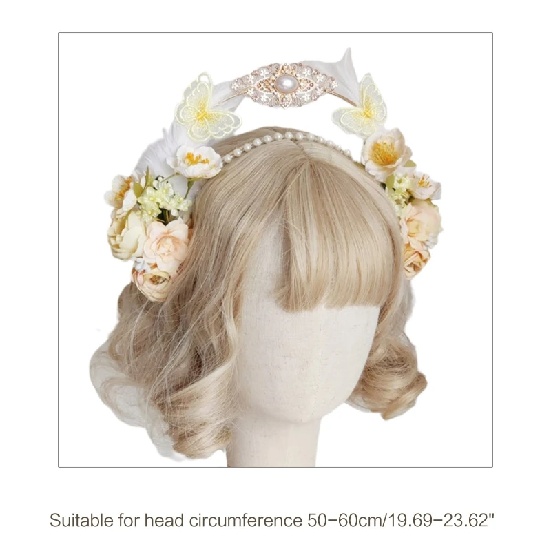 Diademas para niña, elegante, decoración flores hecha a mano, adorno para cabello