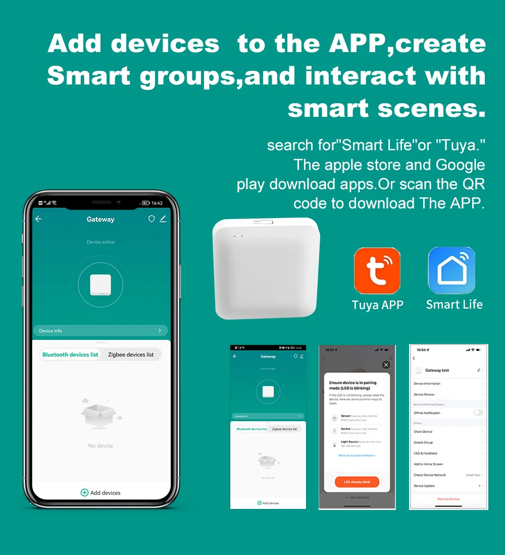 Tuya ZigBee 3.0 Smart Gateway Hub Smart Life Home Bridge Wireless Bluetooth Multi Mode Gateway Mesh Work with Alexa Google Home