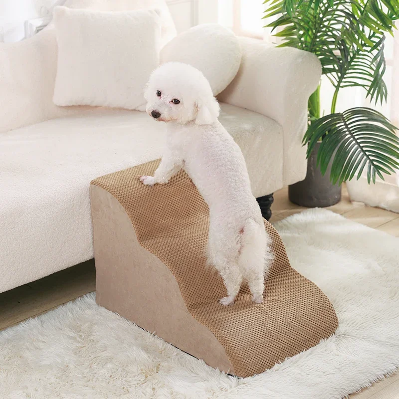 

Dog/Cat Ramp Ladder 3 Step Pet Stair Memory Foam Sponge Dogs Sofa Removable and Washable Training Pet Ramp Stairs Pet Supplies