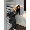 Winter Women’s Lambs Wool Hoodie Jacket – American Retro Faux Fur Outwear Coat | Y2K Korean 2000s High Street Thick Warm 3