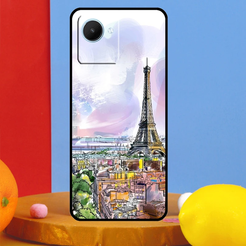 France Paris Eiffel Tower For Realme C51 C31 C67 C55 C53 C35 C33 C30 C21Y C25s 9 10 11 12 Pro Plus GT Neo 5 6 Case image 6