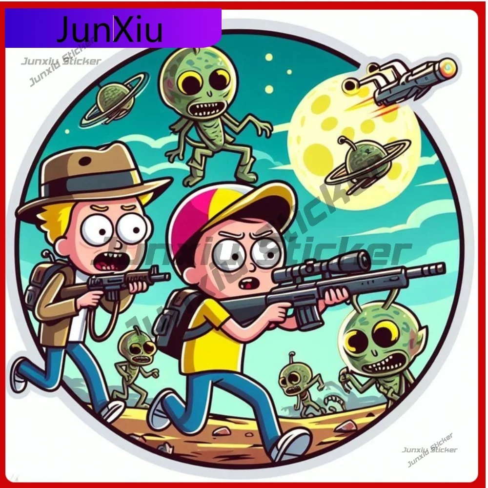 

Cute Alien Sticker Waterproof UV Resistant Vinyl Decal Sunproof Vehicle Stylish Durable Exterior Outdoor Decoration Surface