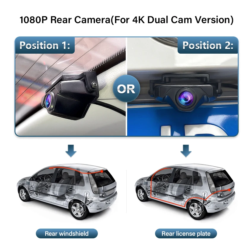 4K Dashcam 2160P HD Plug And Play Hidden Wifi Car Dvr Dash Cam for Mercedes Benz E Class w212 w213 C Class w205 s205 GLC x253