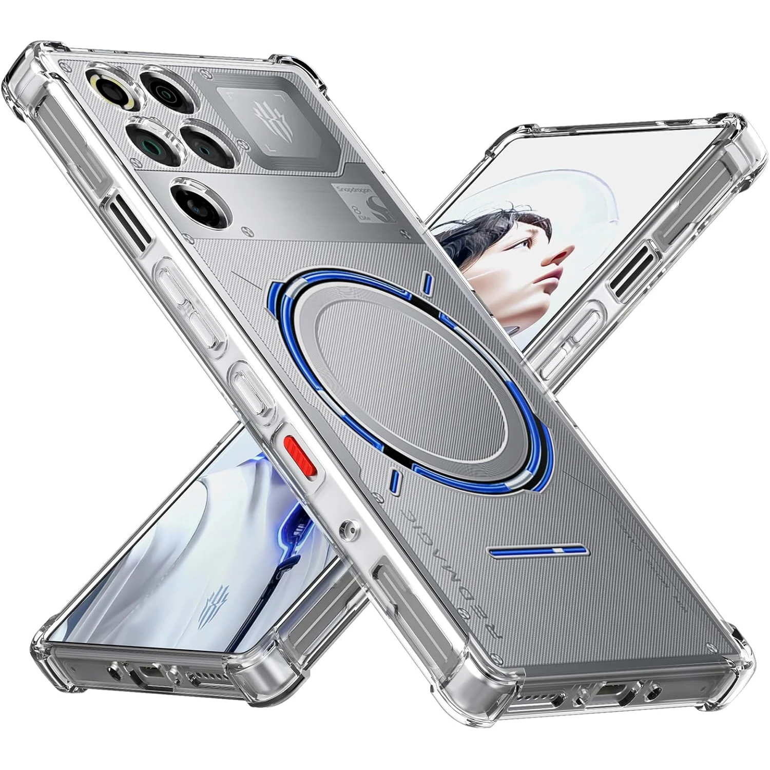 Case For ZTE Nubia Red Magic Redmagic 11 Pro 10 Pro 9 PRO Protective Cover Four Corners Shockproof Bumper Coque Fundas