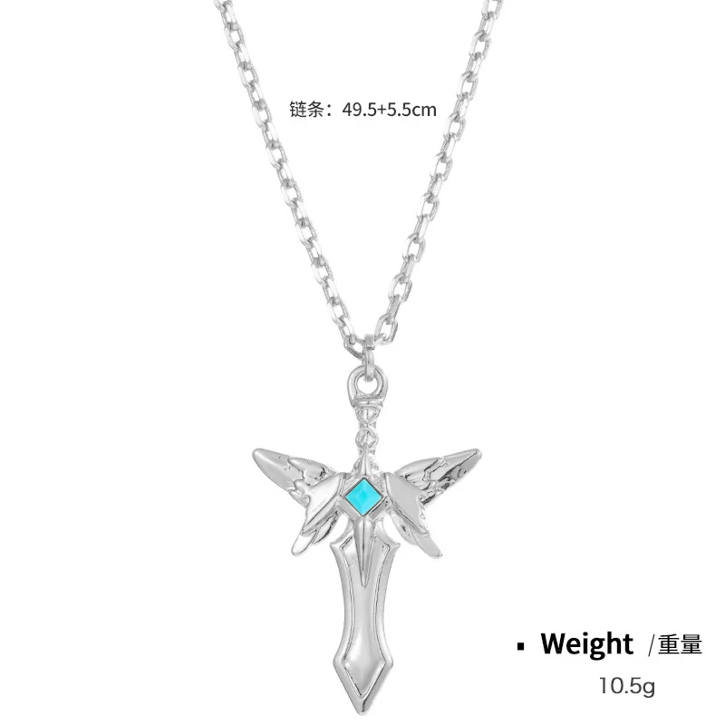 Kenji, Original Resurrection Armor Pendant Necklace League of Legends 2D Game Equipment Collarbone Chain Holiday Gift