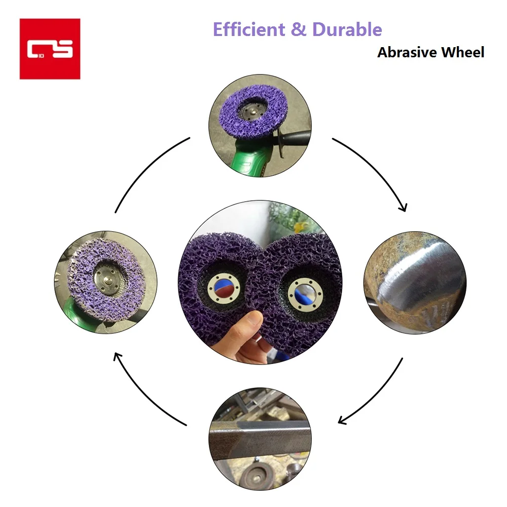115mm Poly Strip Disc Abrasive Wheel Paint Rust Remover Clean Grinding Wheel Flap Disc for Motorcycles Durable Angle Grinder Car