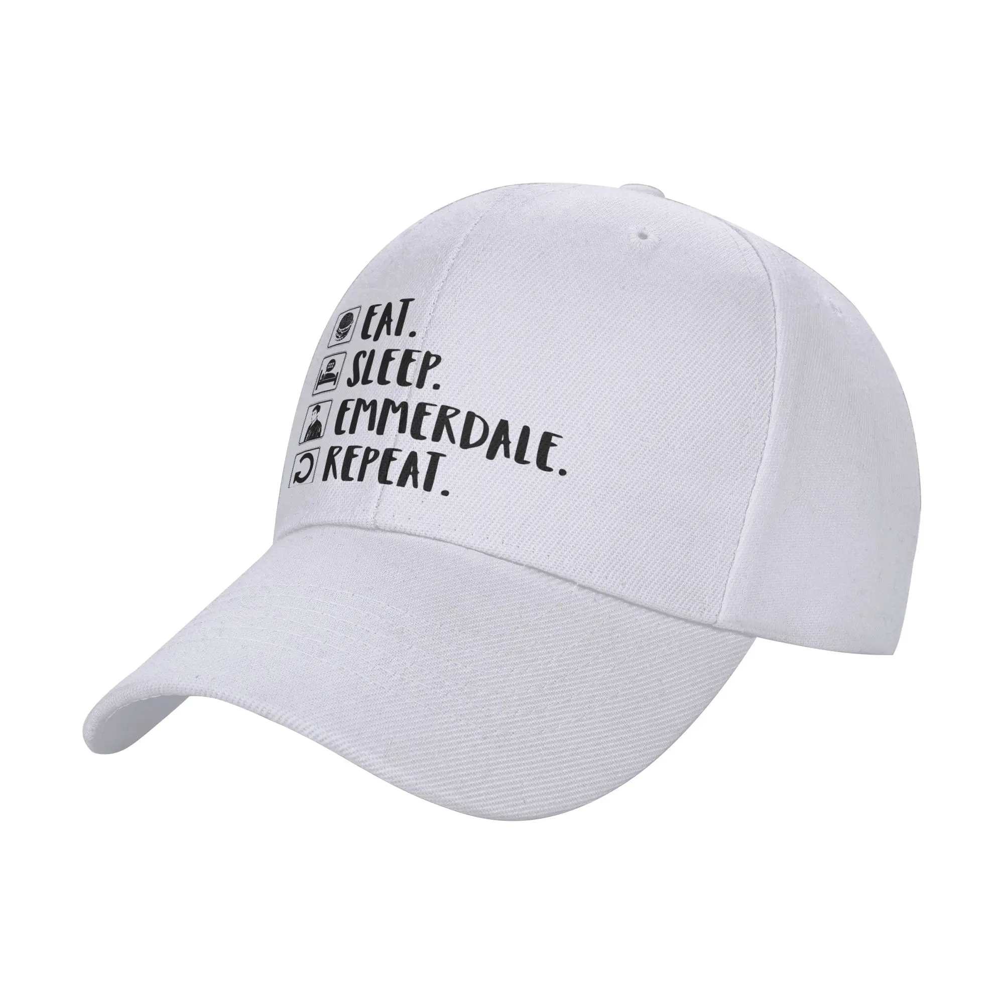 Fashion Eat Sleep Emmerdale Repeat Curved Brim Baseball Cap Cycling And Running Cap For Women