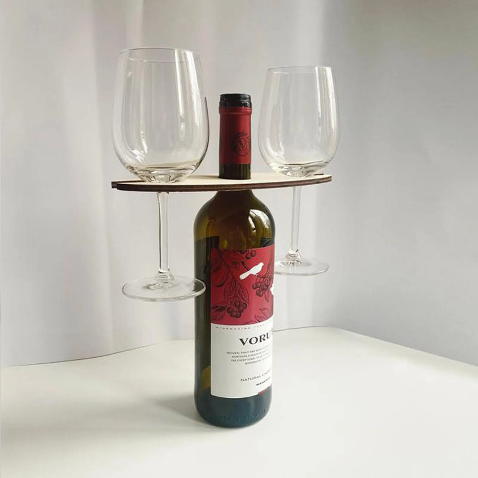 Mesa de picnic de madera portátil, botella de vino de madera y soporte de vidrio, mesa de vino, mesa de playa