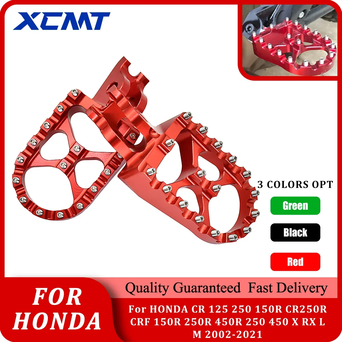 

Motorcycle CNC FootRest Footpegs Foot Pegs Pedals For HONDA CR 125 250 150R CR250R CRF 150R 250R 450R 250 450 X RX L M 2002-2023