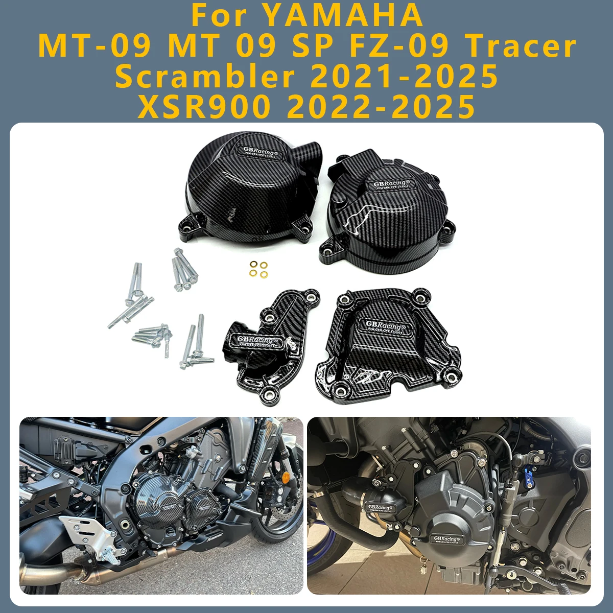

Motorcycles Engine Protection Cover Guard For YAMAHA MT-09 MT09 SP FZ-09 Tracer Scrambler 2021-2025 MT 09 FZ09 XSR900 2022-2025