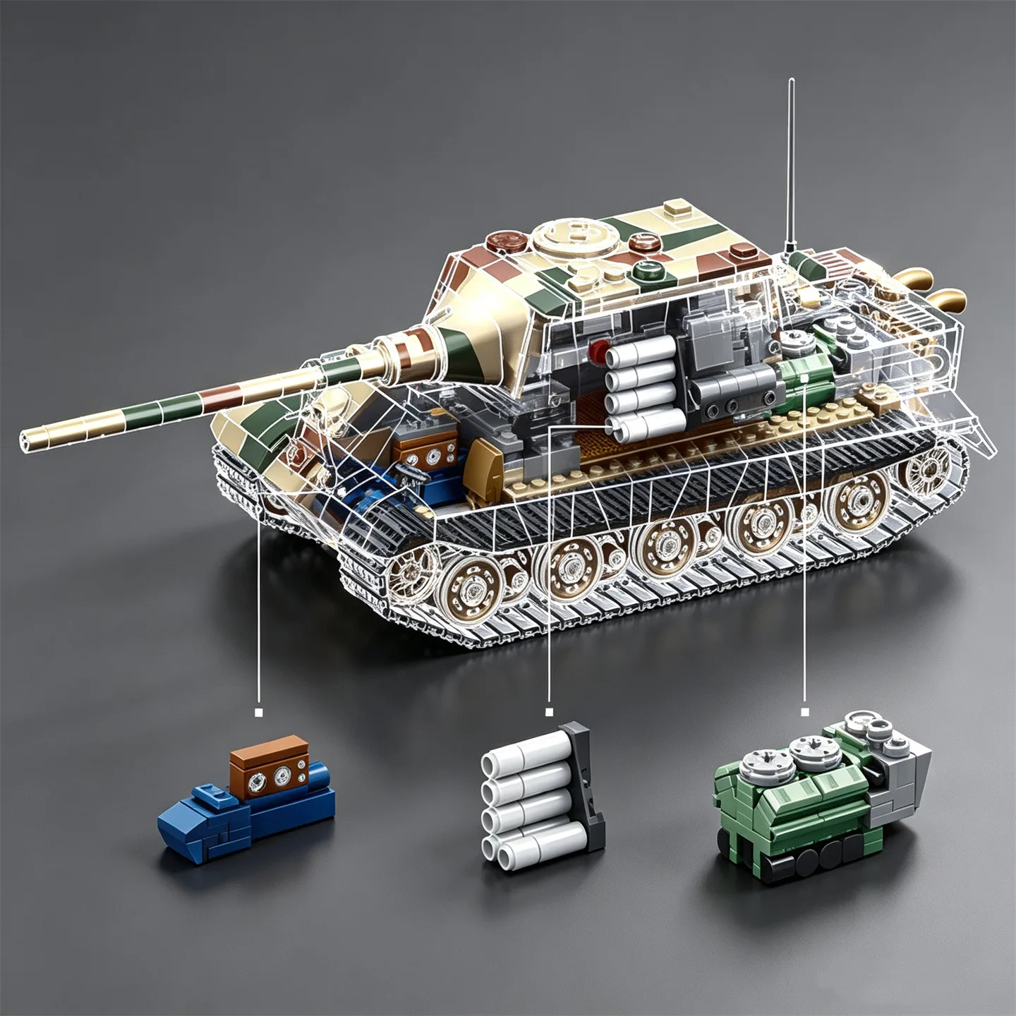 รถถังจำลองทหาร MOC รุ่น Tiger - Model Kit Paint Set บทวิจารณ์และราคา