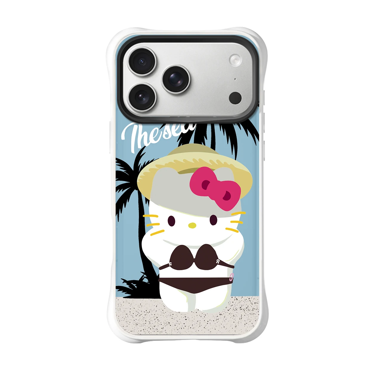Kawaii Sanrio Trendy Hello Kitty Painted Clear Girlish Case For IPhone 17 Pro Max 16 15 14 Pro PC+TPU Four-Coner Anti-drop Cover view 4