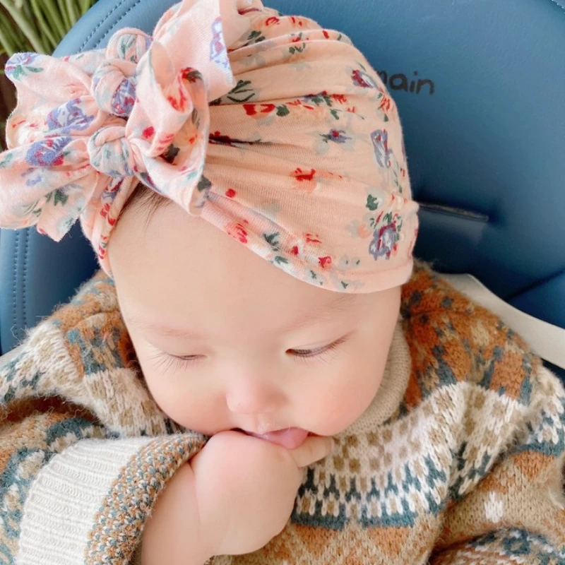 

4 Colors Lovely Flower Baby Hat Cute Solid Color Baby Girls Boys Hat Turban Soft Newborn Infant Cap Beanies Head Wraps