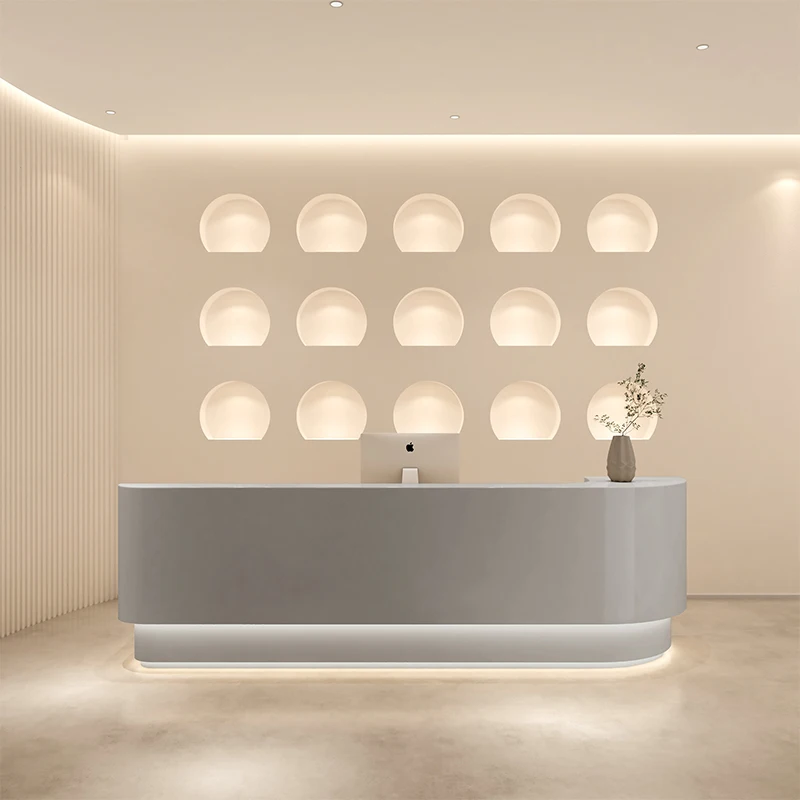 

*/*Стойка регистрации, стойка регистрации, роскошная классическая L-образная стойка регистрации, современная клиника, мебель Mostrador Recepcion