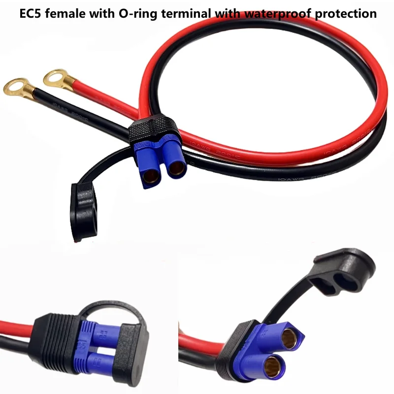 EC5 Male Female Plug High Current 10AWG Silicone with Waterproof Extension Power Cord Car Model Airplane Emergency Starter Cable