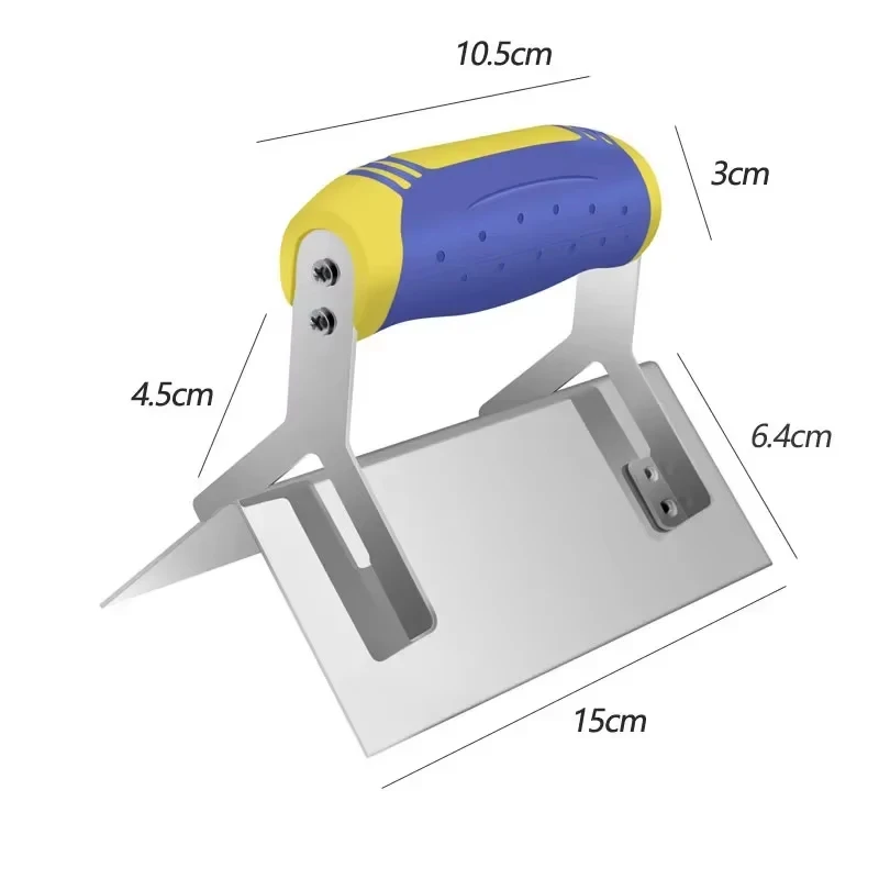 2PCS Inner & Outer Corner Trowel, 90° Plastering Tool, Stainless Steel Flooring Trowel, Grout Cutter, for Corners/Sharp Corners