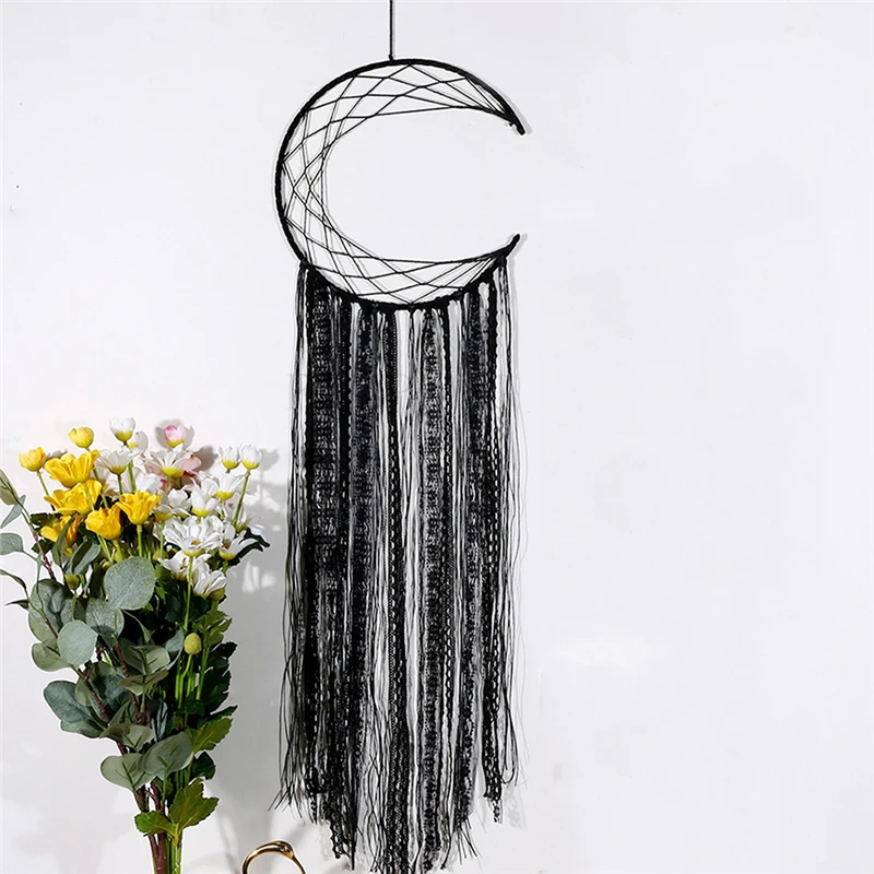 2pcs Black Tassel Dream Catcher Dreamcatcher Dream Catcher Shop Dream Net Wind Chime Home Decorations