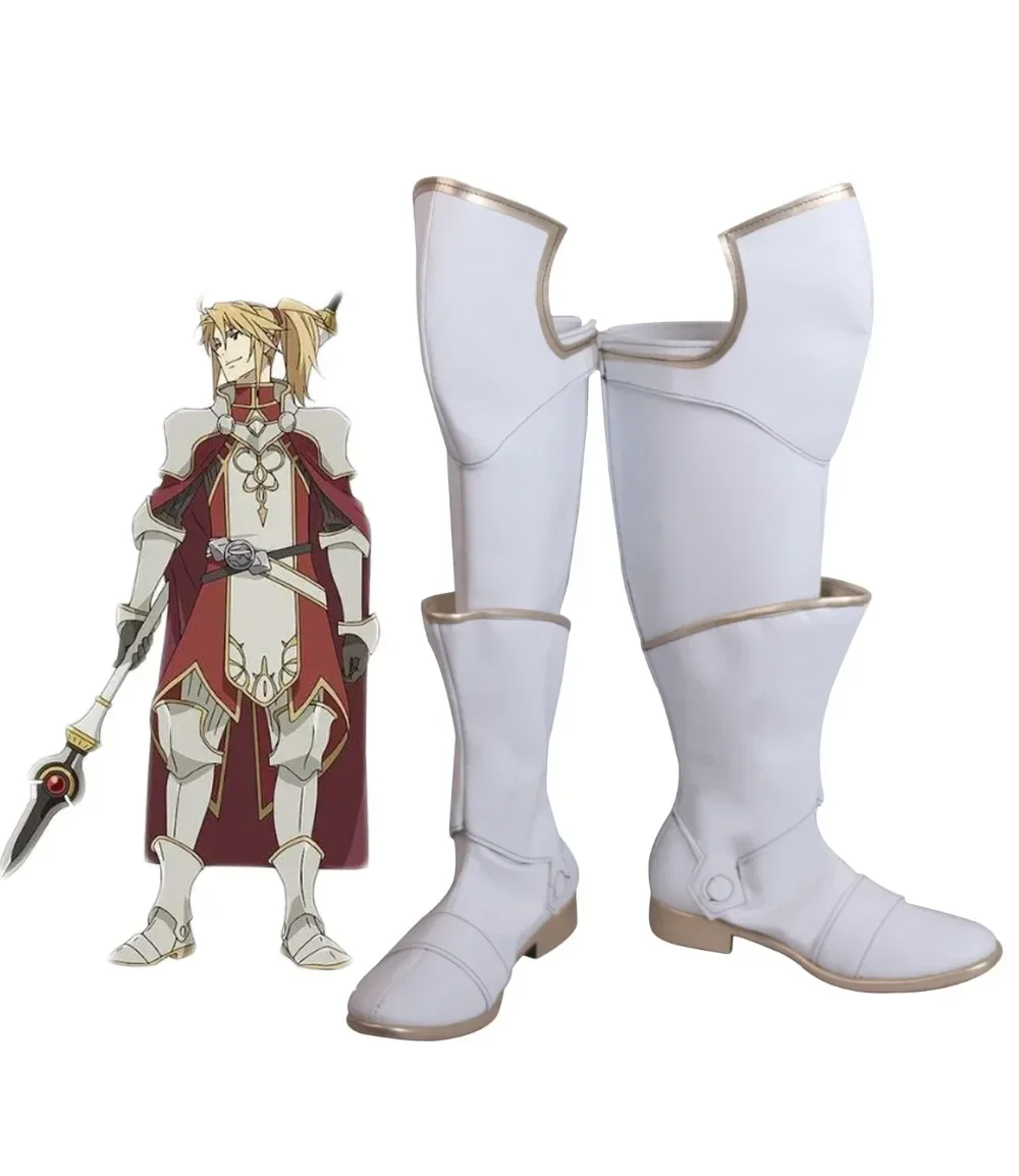 

The Rising of the Shield Hero - Motoyasu Kitamura Cosplay Boots - White, Custom Made, Any Size