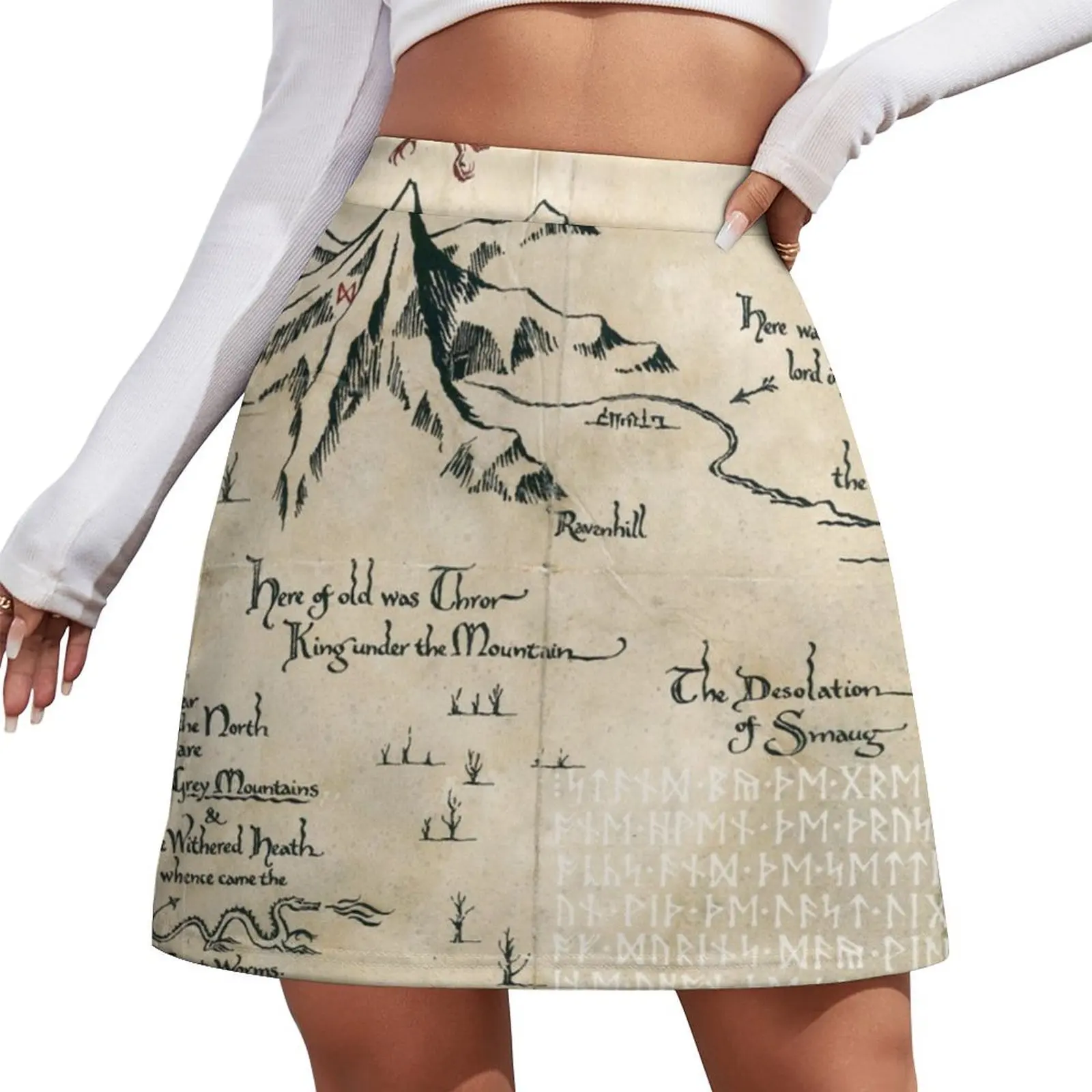 maps and red dragon Mini Skirt women's clothing trend 2026 skirts Mini Skirt