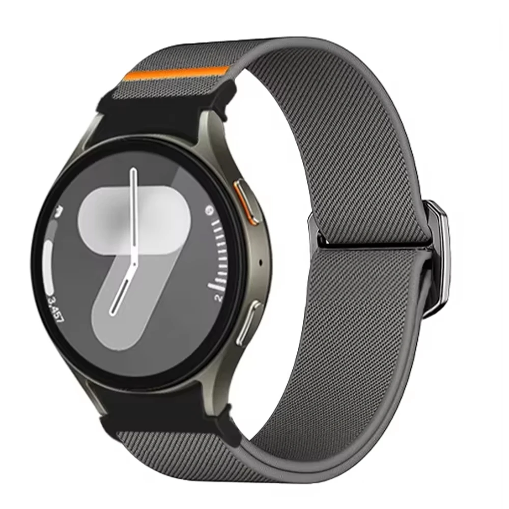 No Gaps Nylon Band For Samsung Galaxy Watch 7 6 5 4 40mm 44mm/5 Pro 45mm Elastic Bracelet Galaxy Watch 6 Classic 47mm 43mm Strap