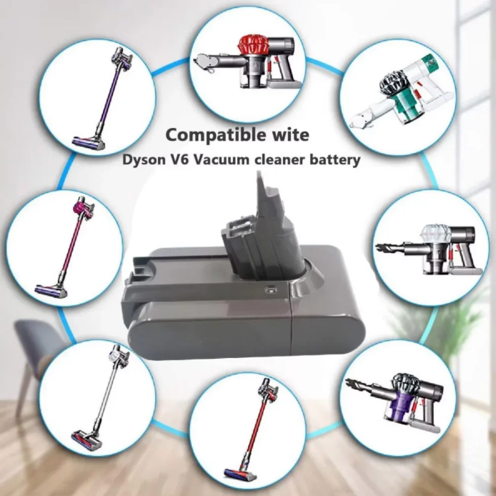 

21.6V 4800/6800/9800/12800mAh Li-ion Rechargeable Battery For Dyson V6 Vacuum Cleaner Battery SV03 SV05 SV07 SV09 DC62 DC58 DC59