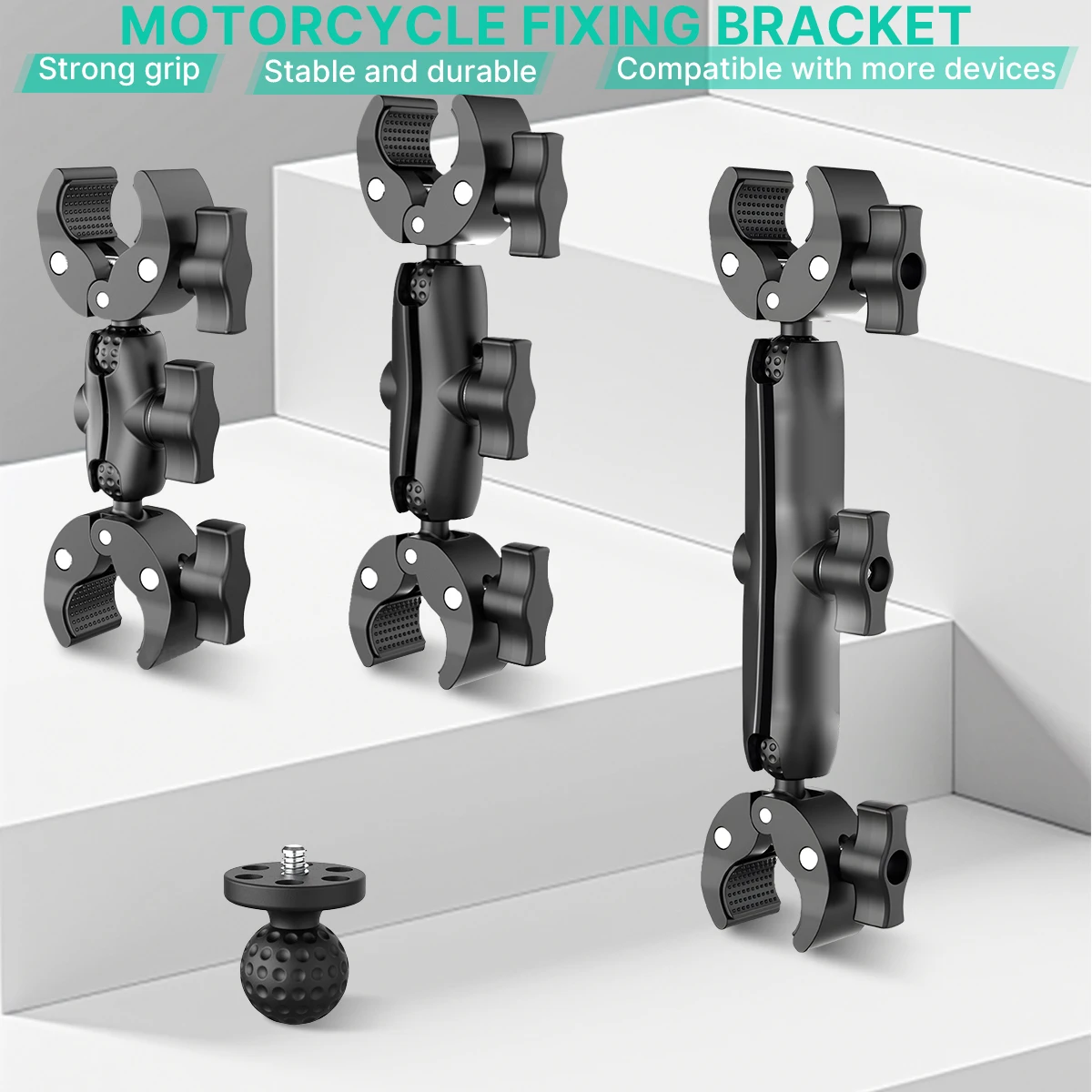 Podwójny zacisk do kamery Crab Clamp do motocykla GoPro Uchwyt na kierownicę rowerową do kamery sportowej Insta360 One X2 X3 Akcesorium