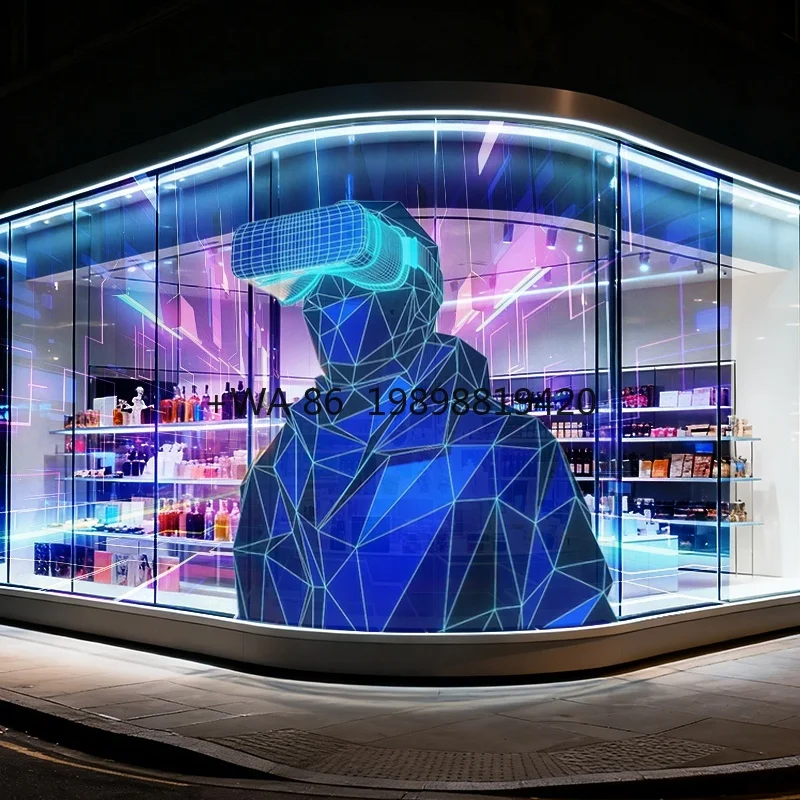 

Customizable P6.25 Ultra Clear Flexible Transparent LED Screen Adhesive Glass Window Film Digital Advertising Indoor/Outdoor Ani