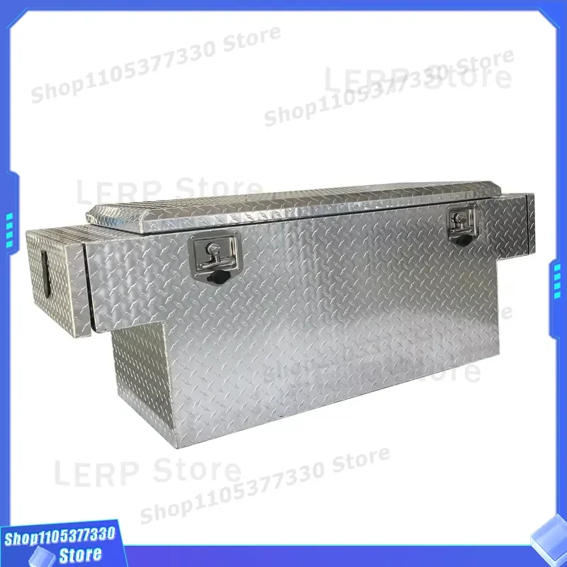 Heavy Duty Aluminum Pickup Truck Bed Saddle Box Waterproof Alloy Storage Container for Trailers and Vehicles Durable Tool