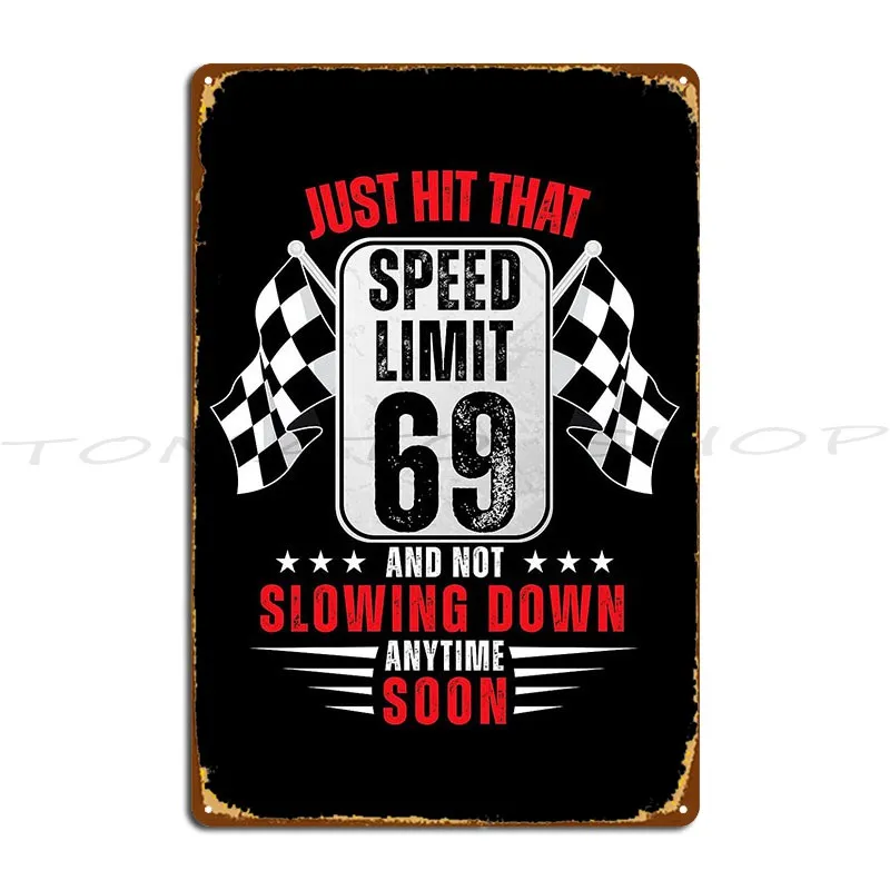 Speed Limit Metal Plaque Poster Kitchen Living Room Rusty Create Tin Sign Poster