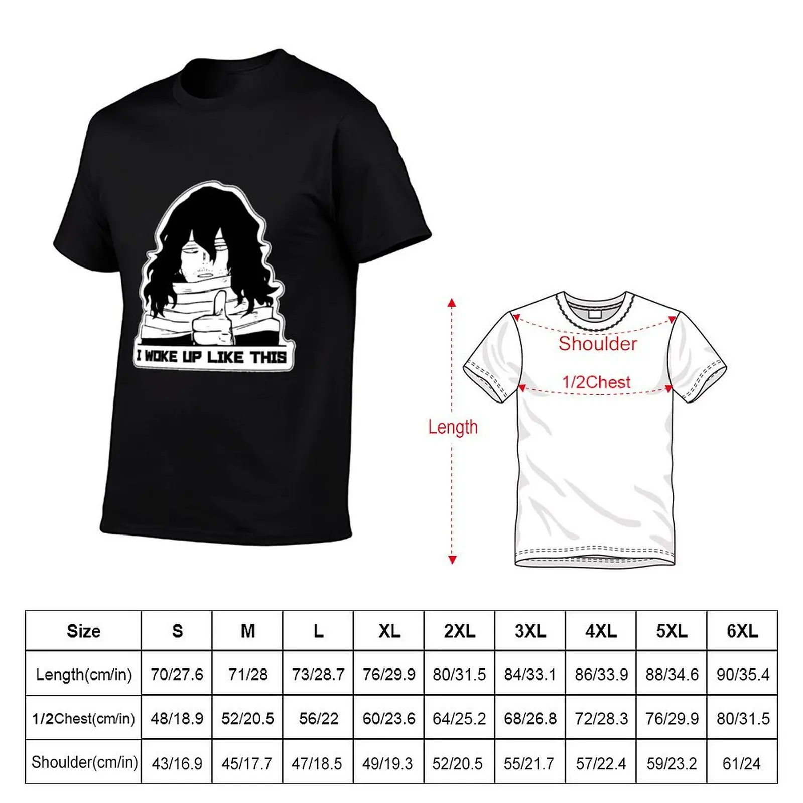 Shoto Aizawa I woke up like this T-Shirt Fashion Simple Casual Tee Shirt