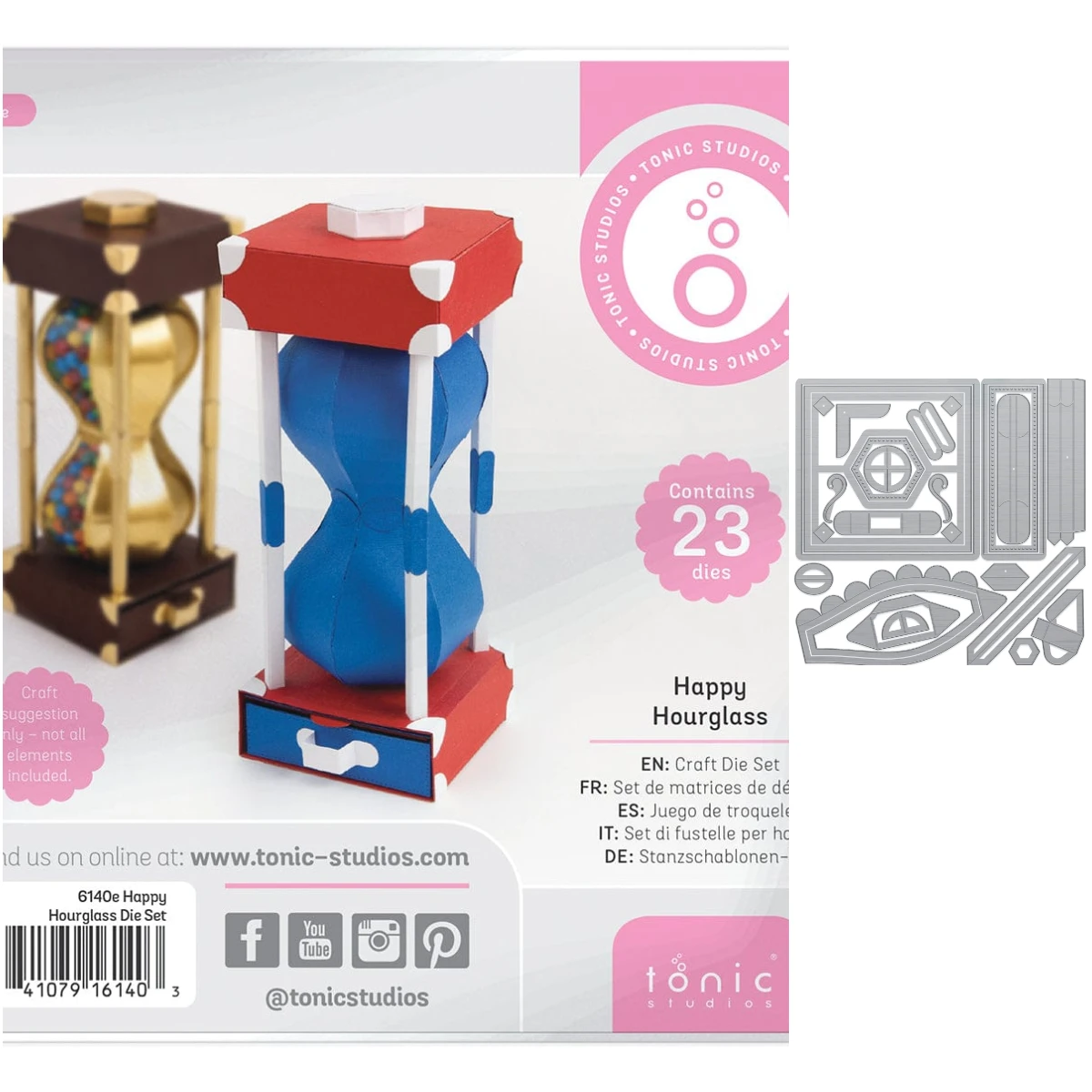 HAPPY HOURGLASS New Glorious Grandfather Clock Gift Box Tonic Metal Craft Cutting Dies Diy Scrapbook Paper Diary Decoration