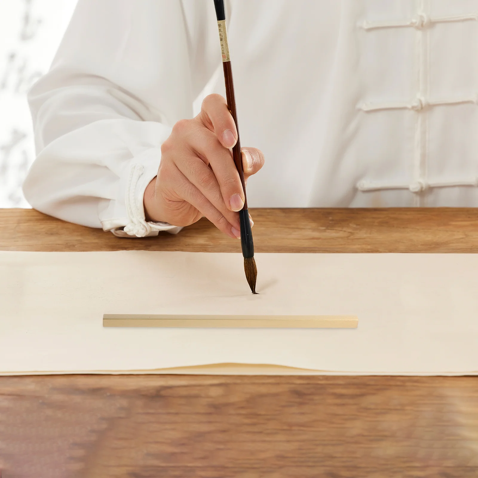 

Vintage Thickened Copper Paperweight Design for Calligraphy Desktop Office Use Heavy Duty Long Paperweight Decorative