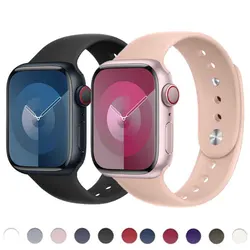 Cinturino in Silicone per cinturino Apple Watch 40mm 44mm 49mm 45mm 41mm 38mm 42mm 44mm correa bracciale iWatch series 9 8 7 6 3 SE ultra 2